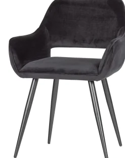 Eetkamerstoelen Met Armleuning-WOOOD Jelle set van 2 Eetkamerstoel Black