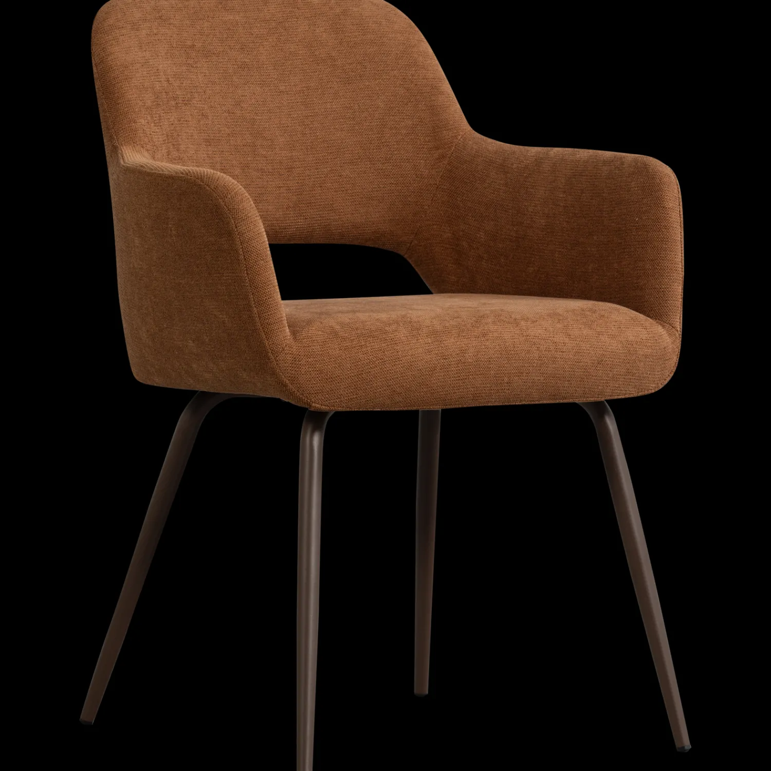 Eetkamerstoelen Met Armleuning-WOOOD Jenny Eetkamerstoel Bruin