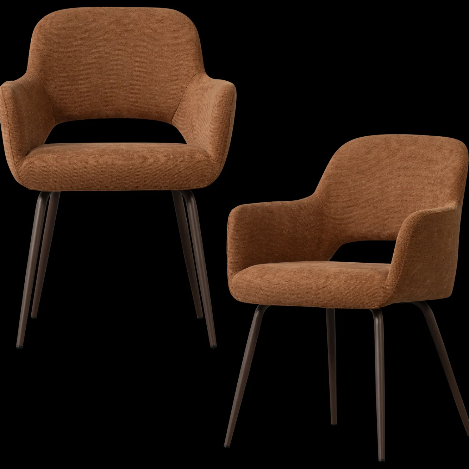 Eetkamerstoelen Met Armleuning-WOOOD Jenny Eetkamerstoel Bruin