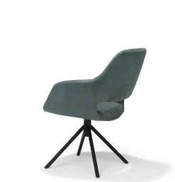 Eetkamerstoelen Met Armleuning-Eijerkamp Collectie Jinte Eetkamerstoel Blauw