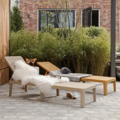 Tuinstoelen-WOOOD Jinte Ligbed Zand