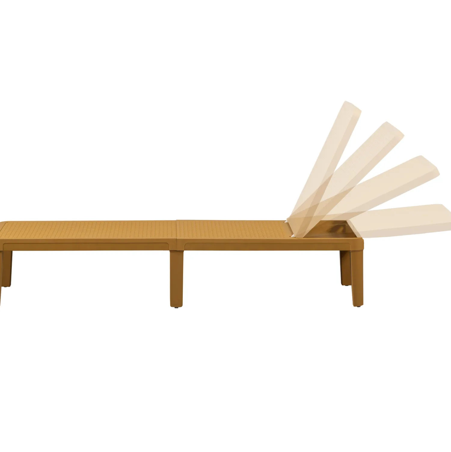 Tuinstoelen-WOOOD Jinte Ligbed Geel