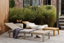 Tuinstoelen-WOOOD Jinte Ligbed Geel