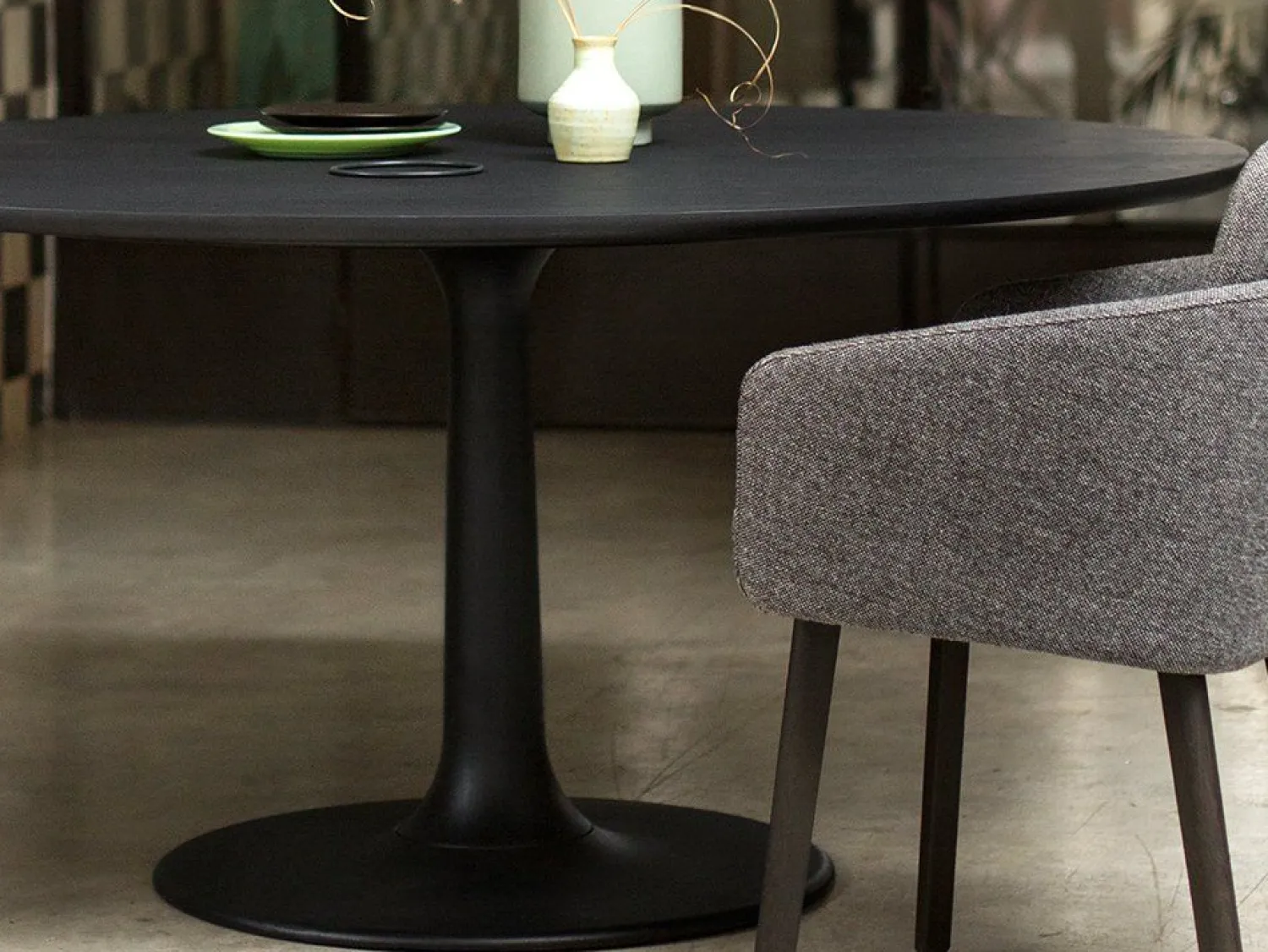 Ronde Eettafels-Arco Joist Eettafel Oak Smoke
