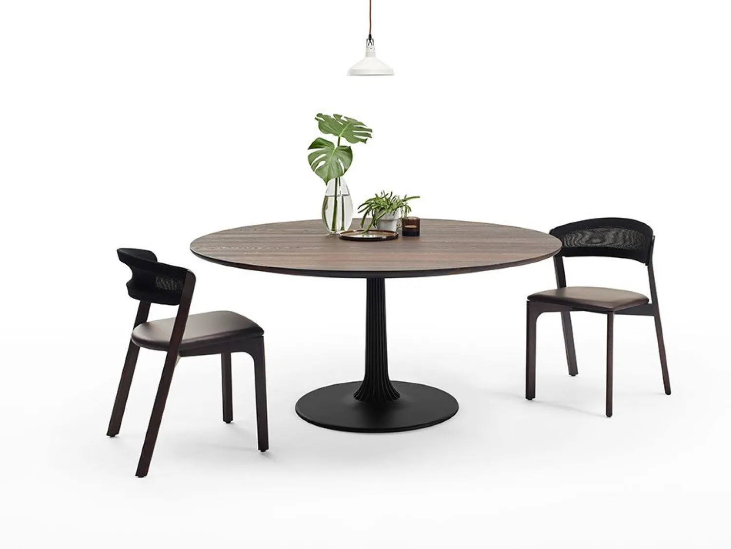 Ronde Eettafels-Arco Joist Eettafel Oak Smoke