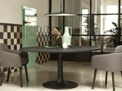 Ronde Eettafels-Arco Joist Eettafel Oak Smoke