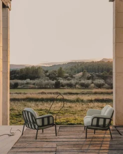 Tuinstoelen|Design Fauteuils-Kave Home Joncols Outdoor Fauteuil Groen