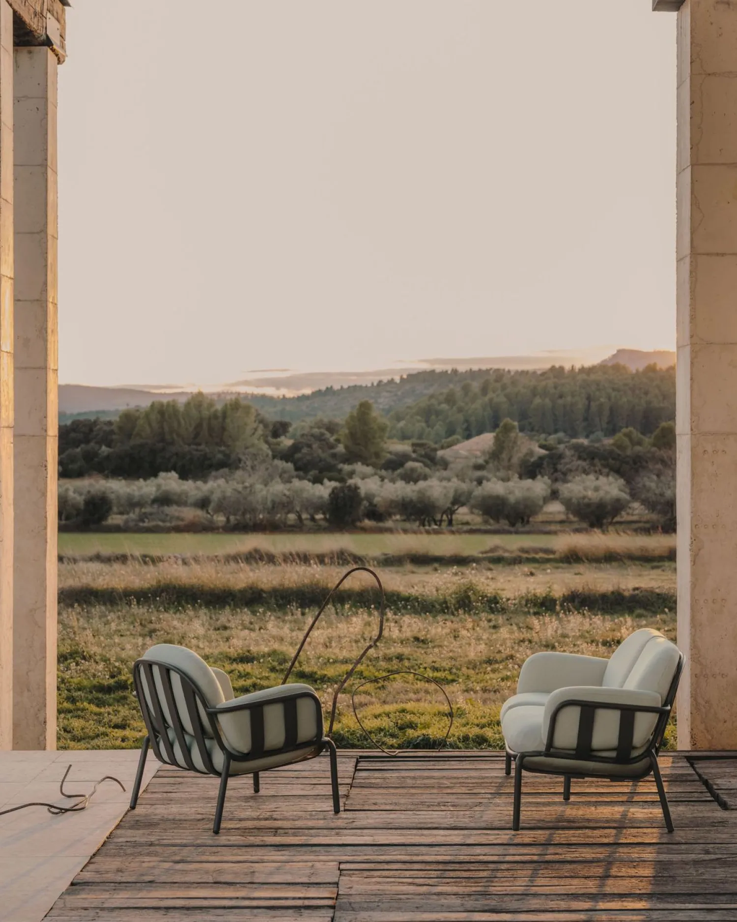 Tuinstoelen|Design Fauteuils-Kave Home Joncols Outdoor Fauteuil Groen