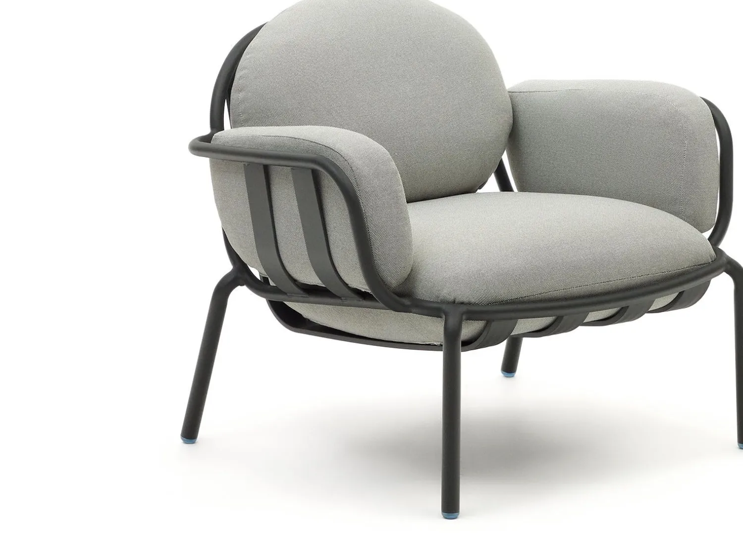 Tuinstoelen-Kave Home Joncols Outdoor Fauteuil Grijs
