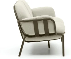 Tuinbanken|Zitbanken-Kave Home Joncols 2-Zits Tuinbank Groen, Beige