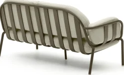 Tuinbanken|Zitbanken-Kave Home Joncols 2-Zits Tuinbank Groen, Beige