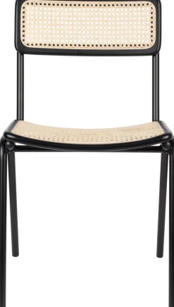 Eetkamerstoelen Zonder Armleuning-Zuiver Jort (set van 2) Eetkamerstoel Black, Natural