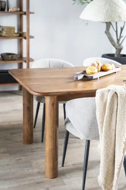 Houten Eettafels|Rechthoekige Eettafels-Eleonora Julian Eettafel Naturel