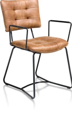 Eetkamerstoelen Met Armleuning-Henders en Hazel Julien Armstoel Cognac