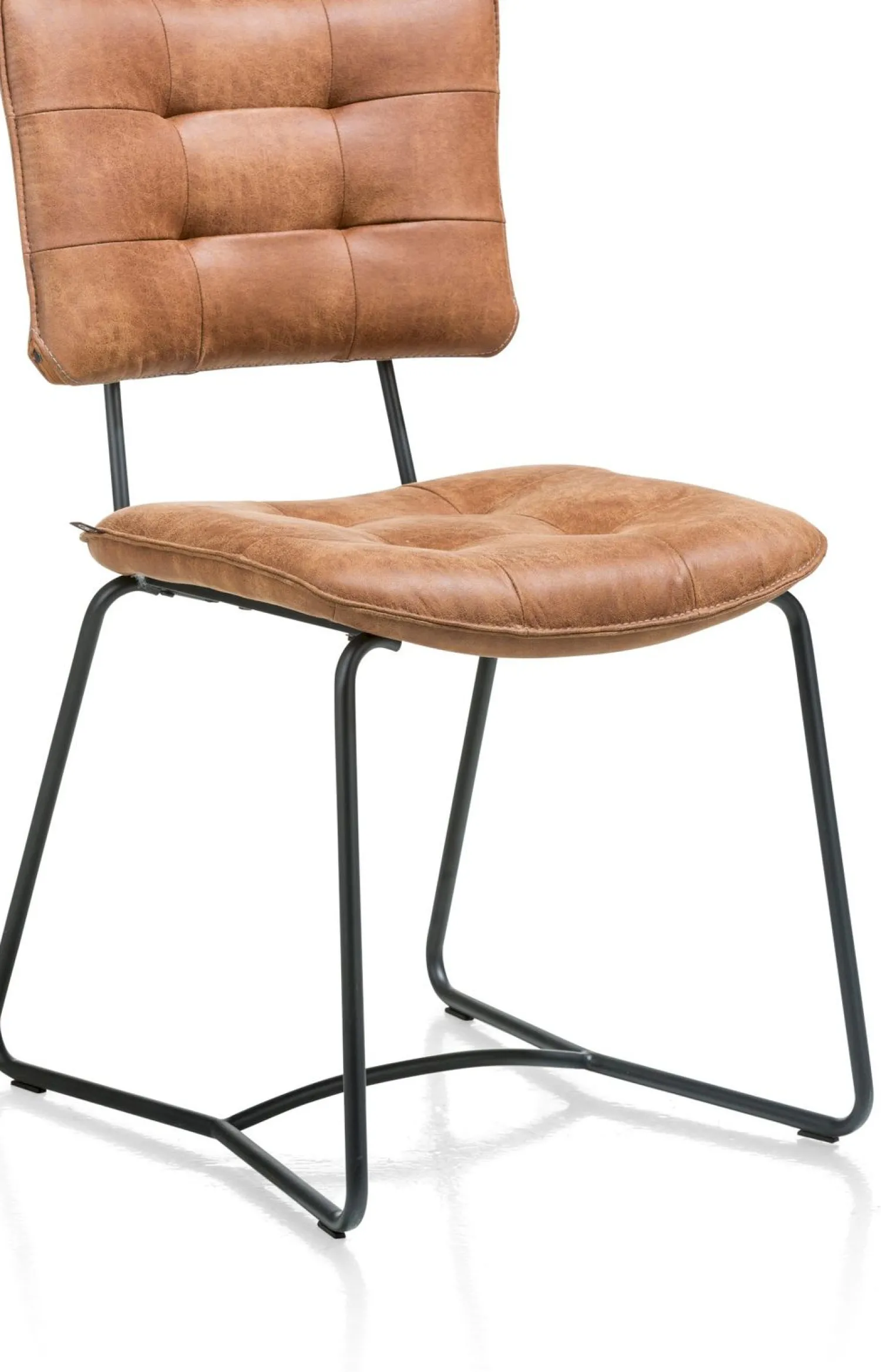 Eetkamerstoelen Zonder Armleuning|Eetkamerstoelen Met Armleuning-Henders en Hazel Julien Eetkamerstoel Cognac
