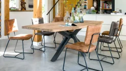 Eetkamerstoelen Zonder Armleuning|Eetkamerstoelen Met Armleuning-Henders en Hazel Julien Eetkamerstoel Cognac