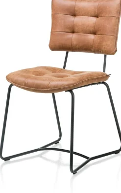 Eetkamerstoelen Zonder Armleuning|Eetkamerstoelen Met Armleuning-Henders en Hazel Julien Eetkamerstoel Cognac