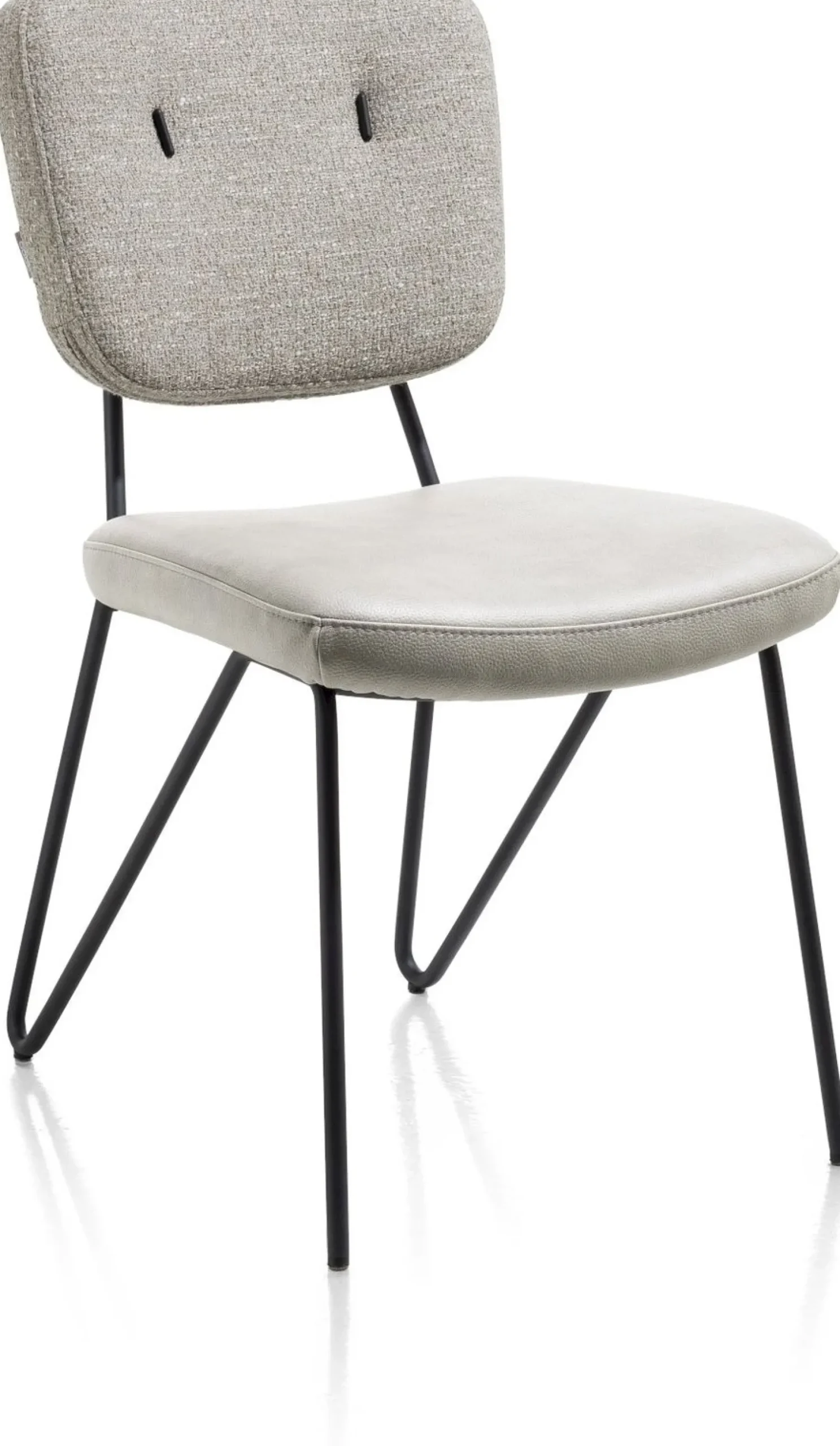 Eetkamerstoelen Zonder Armleuning-XOOON June Eetkamerstoel Taupe
