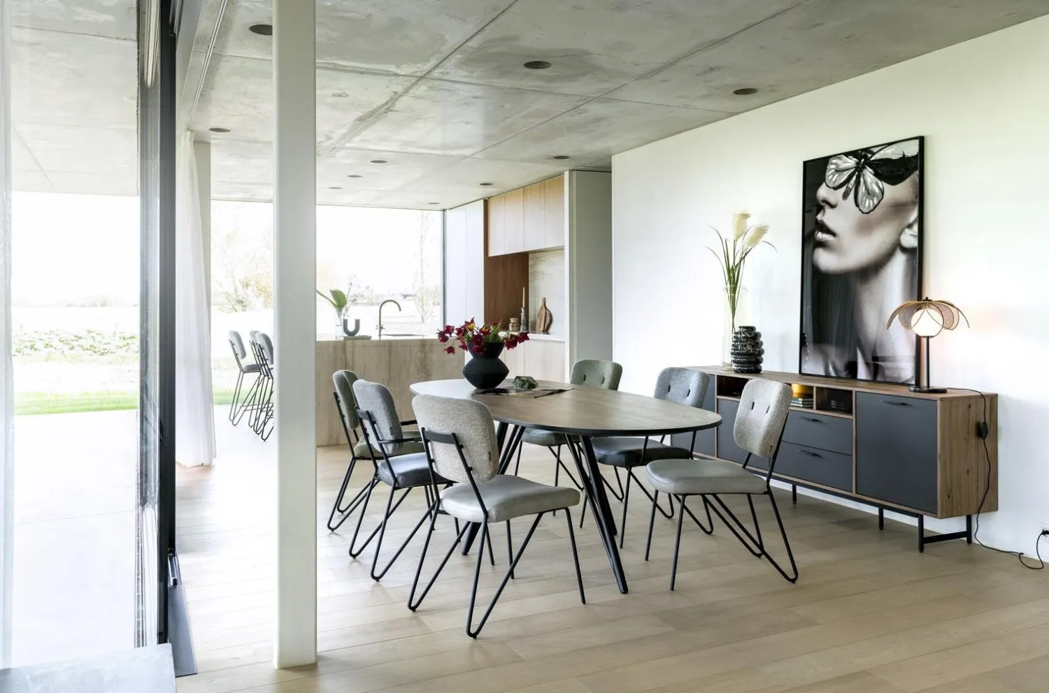 Eetkamerstoelen Zonder Armleuning-XOOON June Eetkamerstoel Taupe