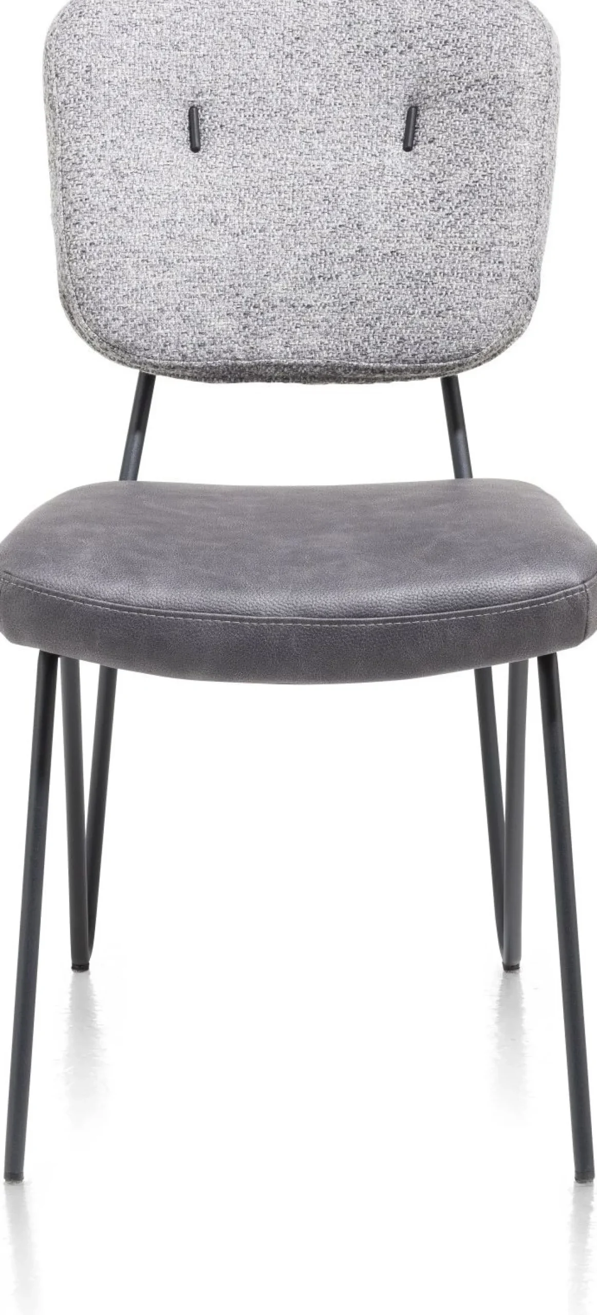Eetkamerstoelen Zonder Armleuning-XOOON June Eetkamerstoel Licht grijs