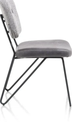 Eetkamerstoelen Zonder Armleuning-XOOON June Eetkamerstoel Licht grijs