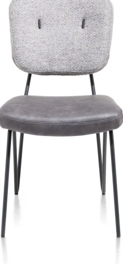 Eetkamerstoelen Zonder Armleuning-XOOON June Eetkamerstoel Licht grijs
