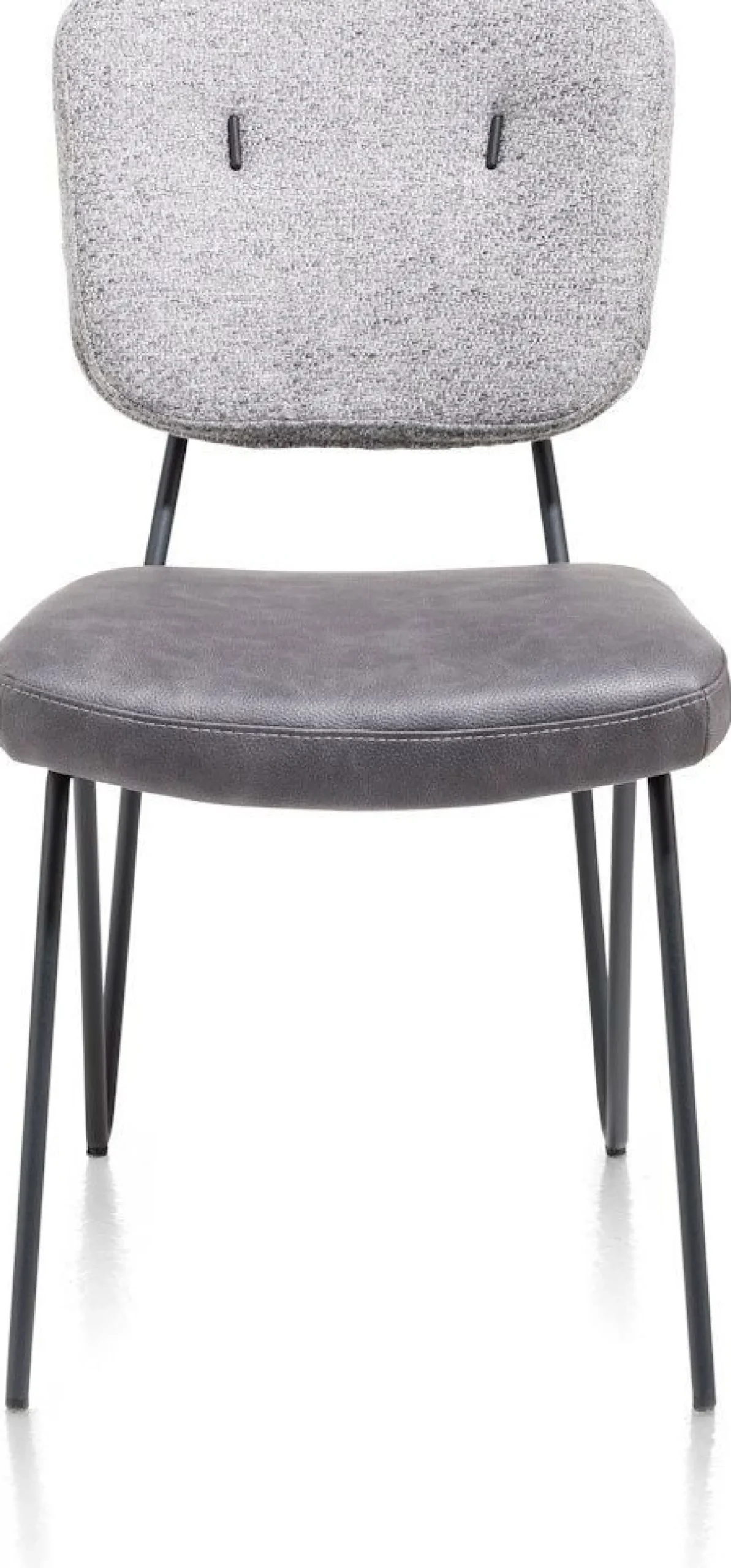 Eetkamerstoelen Zonder Armleuning-XOOON June Eetkamerstoel Licht grijs