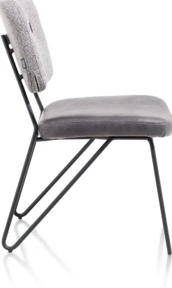 Eetkamerstoelen Zonder Armleuning-XOOON June Eetkamerstoel Licht grijs
