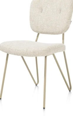 Eetkamerstoelen Zonder Armleuning-XOOON June Luton Eetkamerstoel Grijs, Groen
