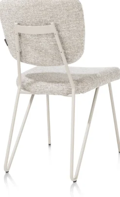 Eetkamerstoelen Zonder Armleuning-XOOON June Luton Eetkamerstoel Silk, Grey