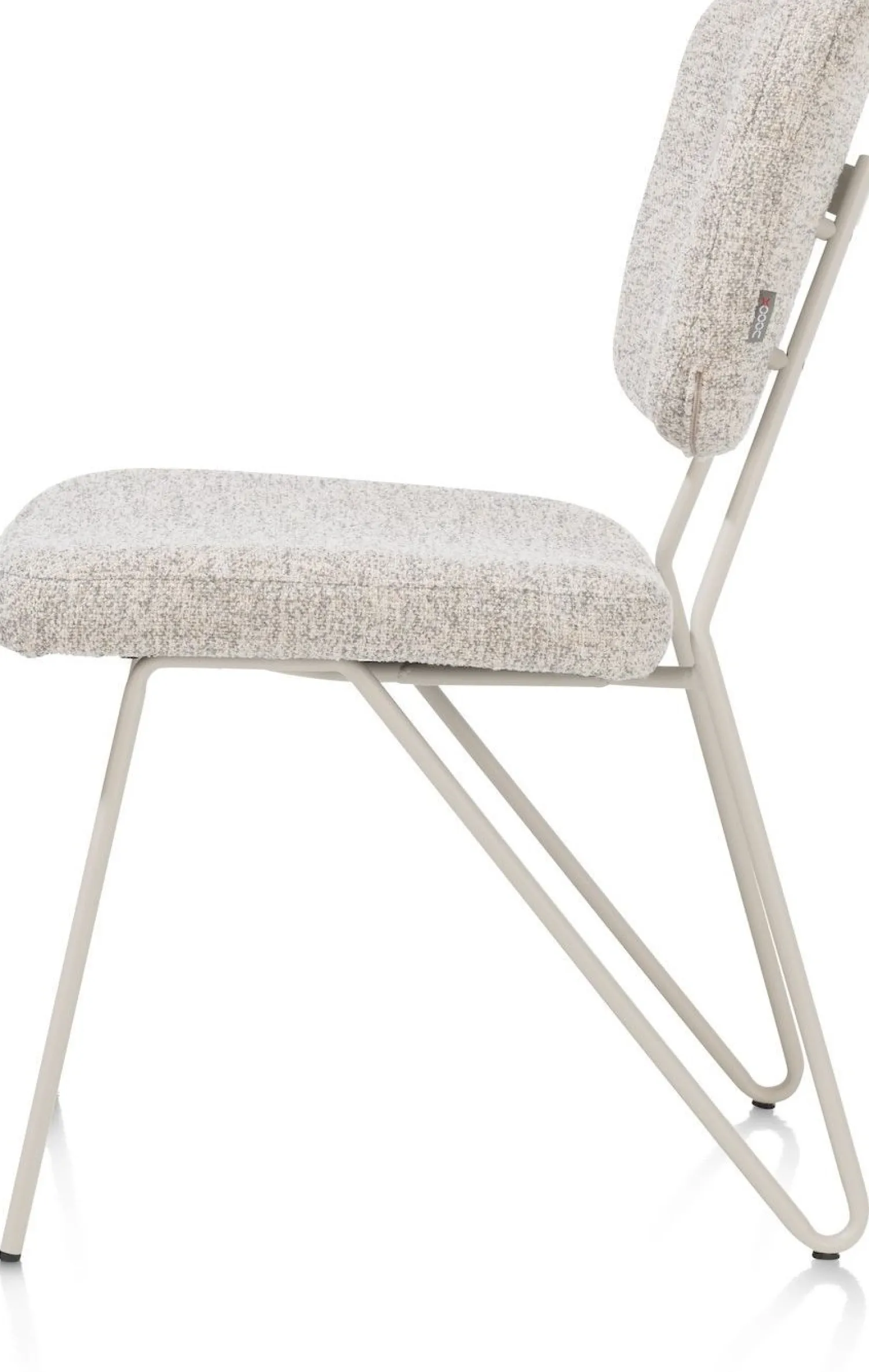 Eetkamerstoelen Zonder Armleuning-XOOON June Luton Eetkamerstoel Silk, Grey