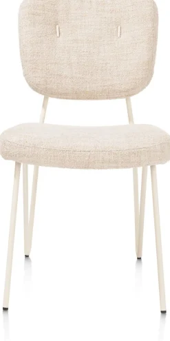 Eetkamerstoelen Zonder Armleuning-XOOON June Luton Eetkamerstoel Nebbia, Creme