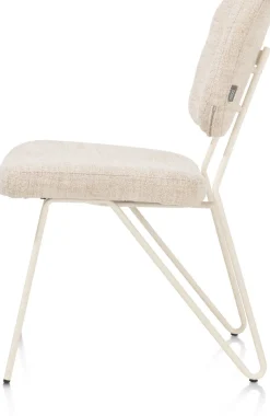 Eetkamerstoelen Zonder Armleuning-XOOON June Luton Eetkamerstoel Nebbia, Creme