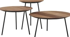 Houten Salontafels|Ronde Salontafels-DTP Home Jupiter L Salontafel Naturel