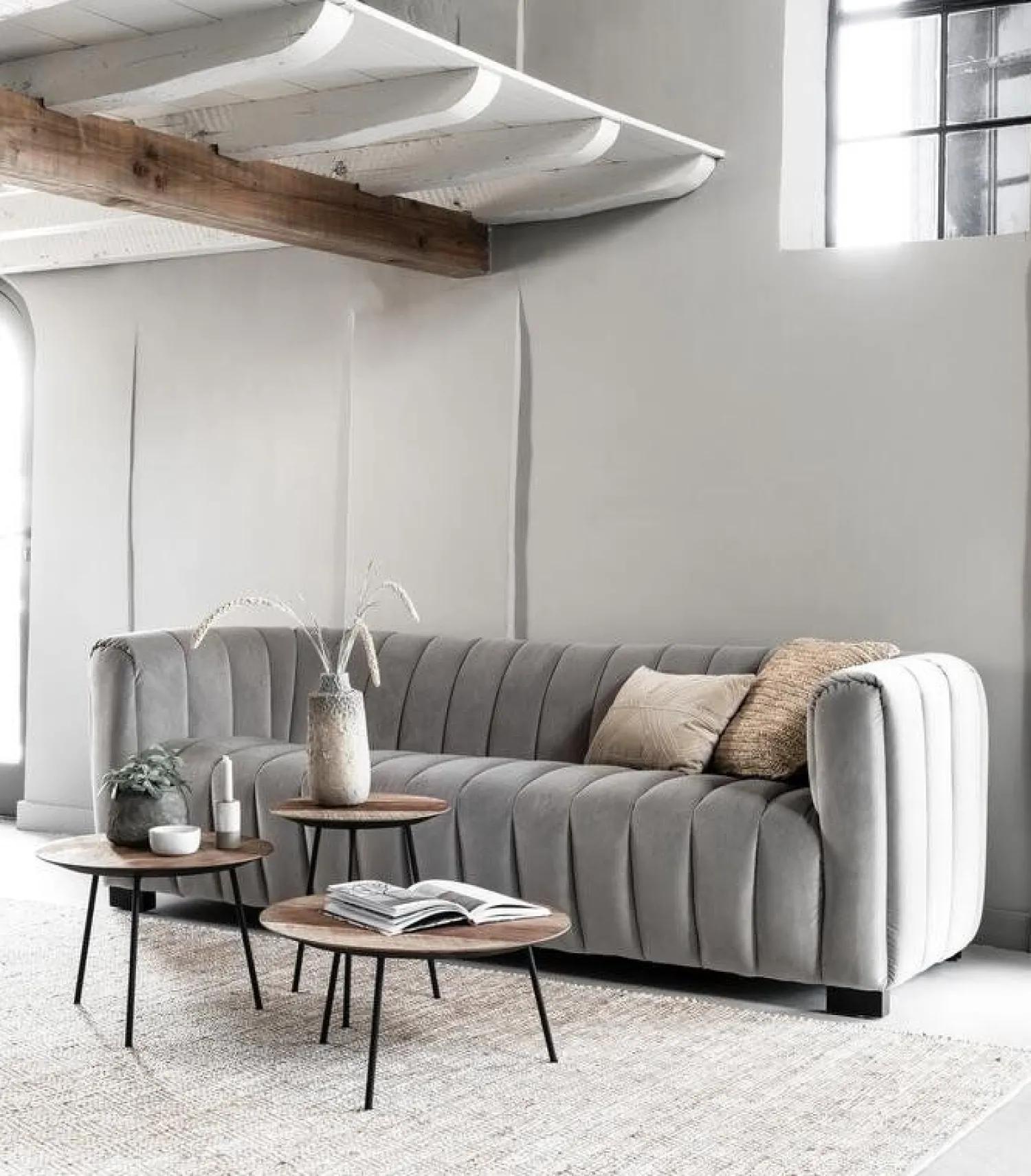 Houten Salontafels|Ronde Salontafels-DTP Home Jupiter L Salontafel Naturel