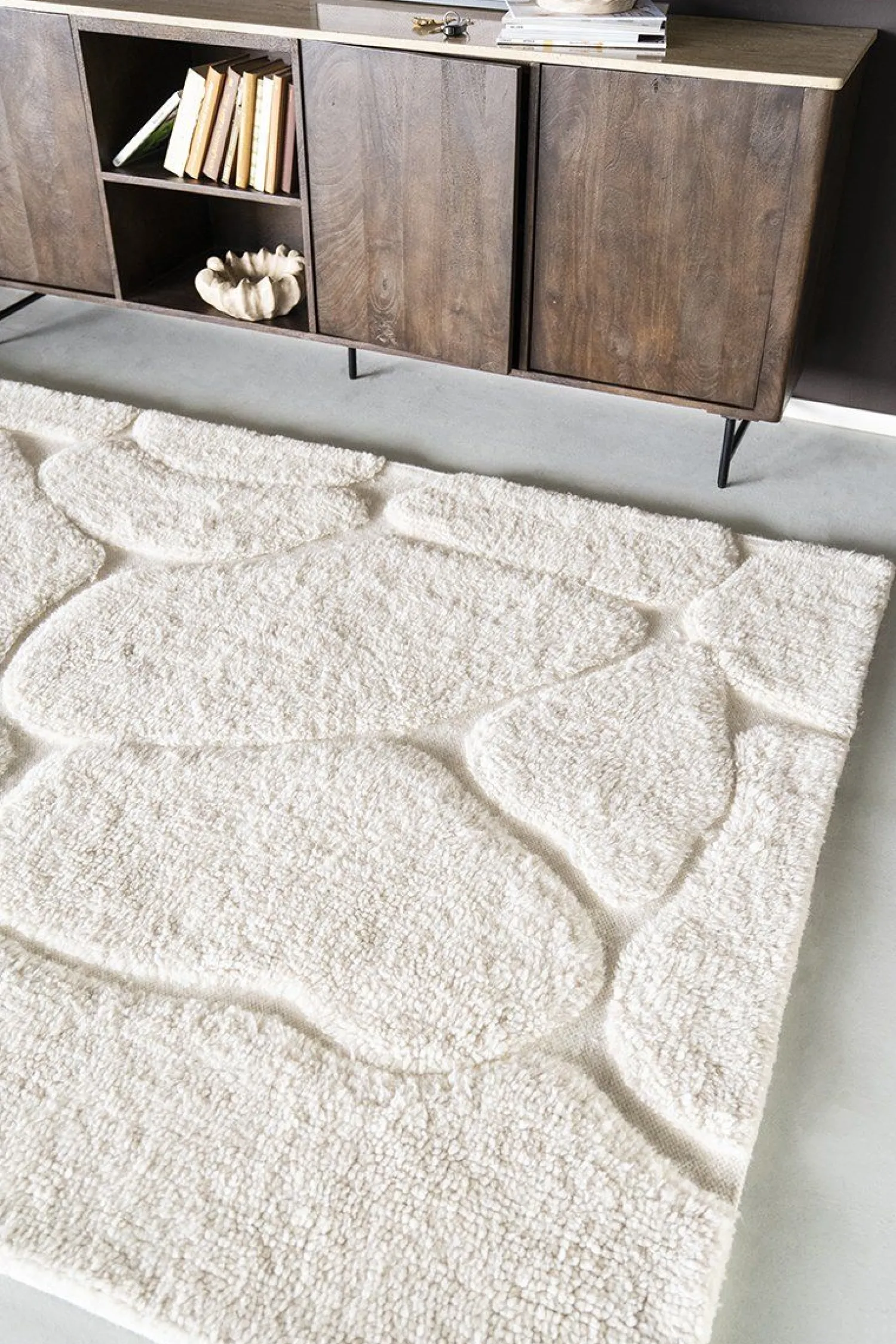 Vloerkleden|Wollen Vloerkleden-By Boo Kala Vloerkleed Off White