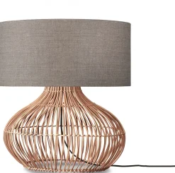 Tafellampen|Tafellampen-Good&Mojo Kalahari M Tafellamp Natural, Linen Dark