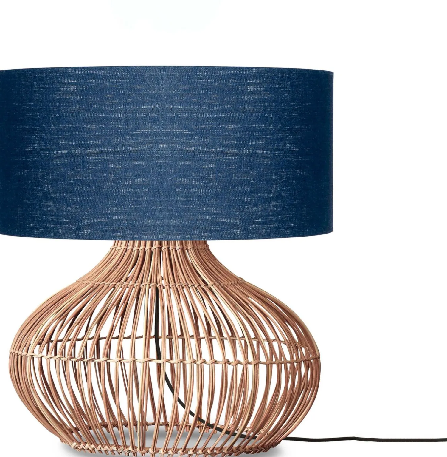 Tafellampen|Tafellampen-Good&Mojo Kalahari M Tafellamp Natural, Blue Denim
