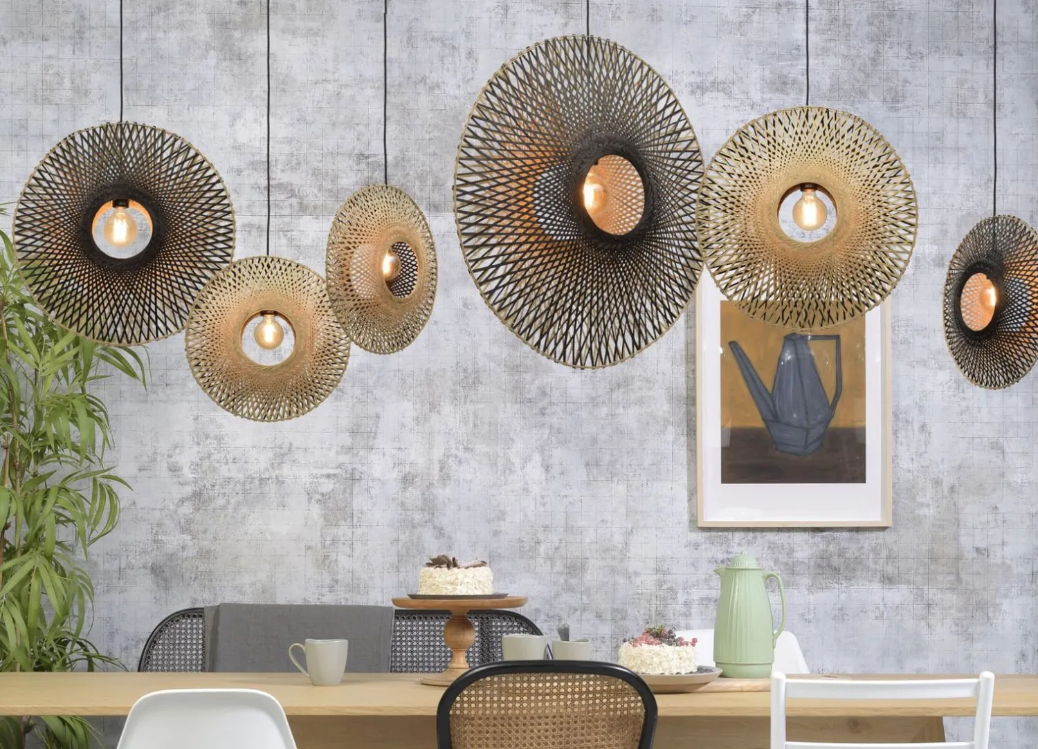 Hanglampen|Hanglampen-Good&Mojo Kalimantan Bamboo Hanglamp Natural/black