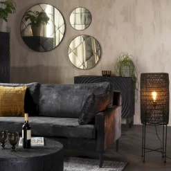 Industriële Vloerlampen|Vloerlampen-Dutchbone Kari Vloerlamp Black