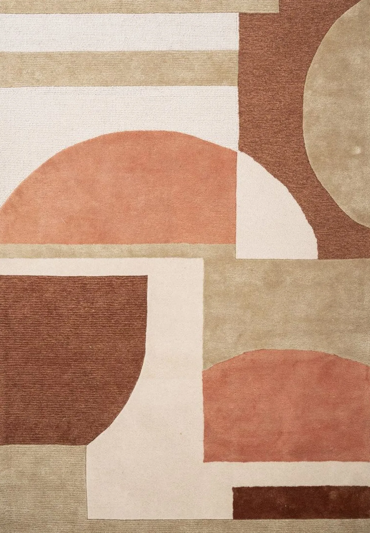 Vloerkleden|Wollen Vloerkleden-By Boo Kazi Vloerkleed Terracotta
