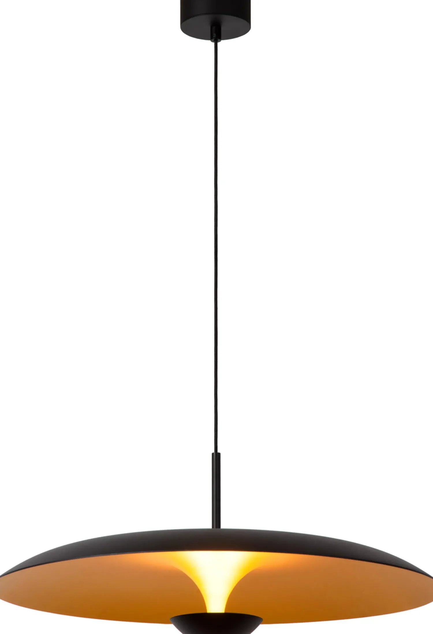 Hanglampen|Hanglampen-Lucide Kenneth Hanglamp Zwart, Goud