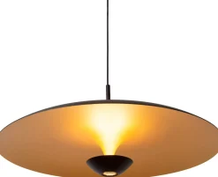 Hanglampen|Hanglampen-Lucide Kenneth Hanglamp Zwart, Goud