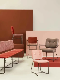 Design Eetkamerbanken-Bert Plantagie Kiko Eetkamerbank Bordeaux