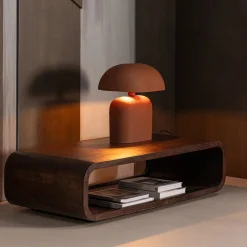 Houten Salontafels-WOOOD Kinu Salontafel Donkerbruin