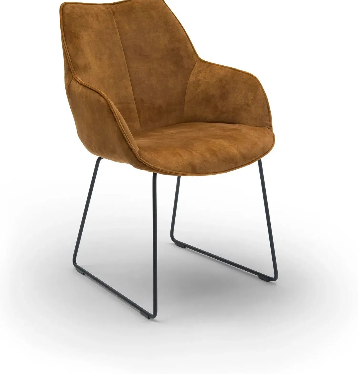 Eetkamerstoelen Met Armleuning-Bree's New World Kiq Armstoel Cognac