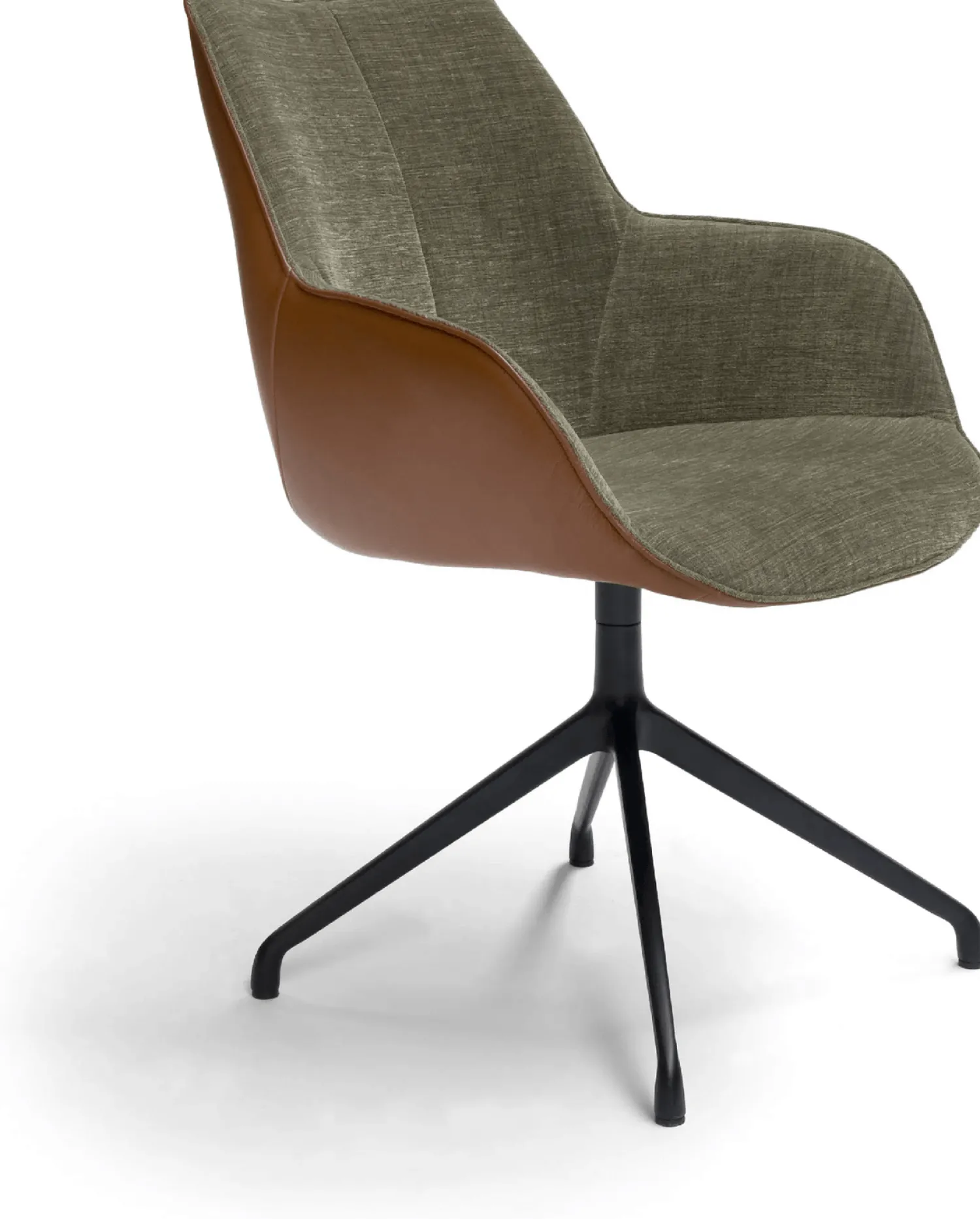 Eetkamerstoelen Met Armleuning-Bree's New World Kiq Armstoel Cognac