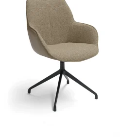 Eetkamerstoelen Met Armleuning-Bree's New World Kiq Armstoel Cognac