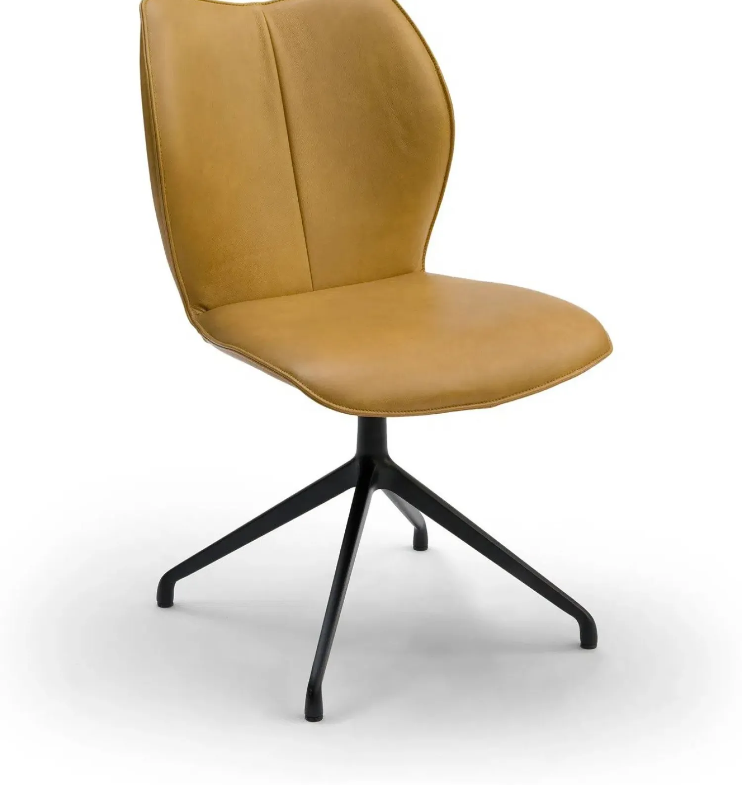 Eetkamerstoelen Zonder Armleuning-Bree's New World Kiq Eetkamerstoel Cognac