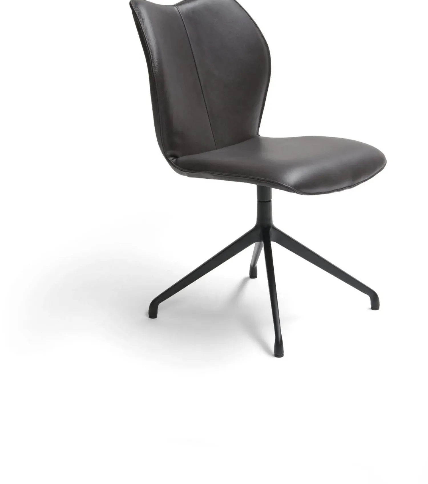 Eetkamerstoelen Zonder Armleuning-Bree's New World Kiq Eetkamerstoel Cognac